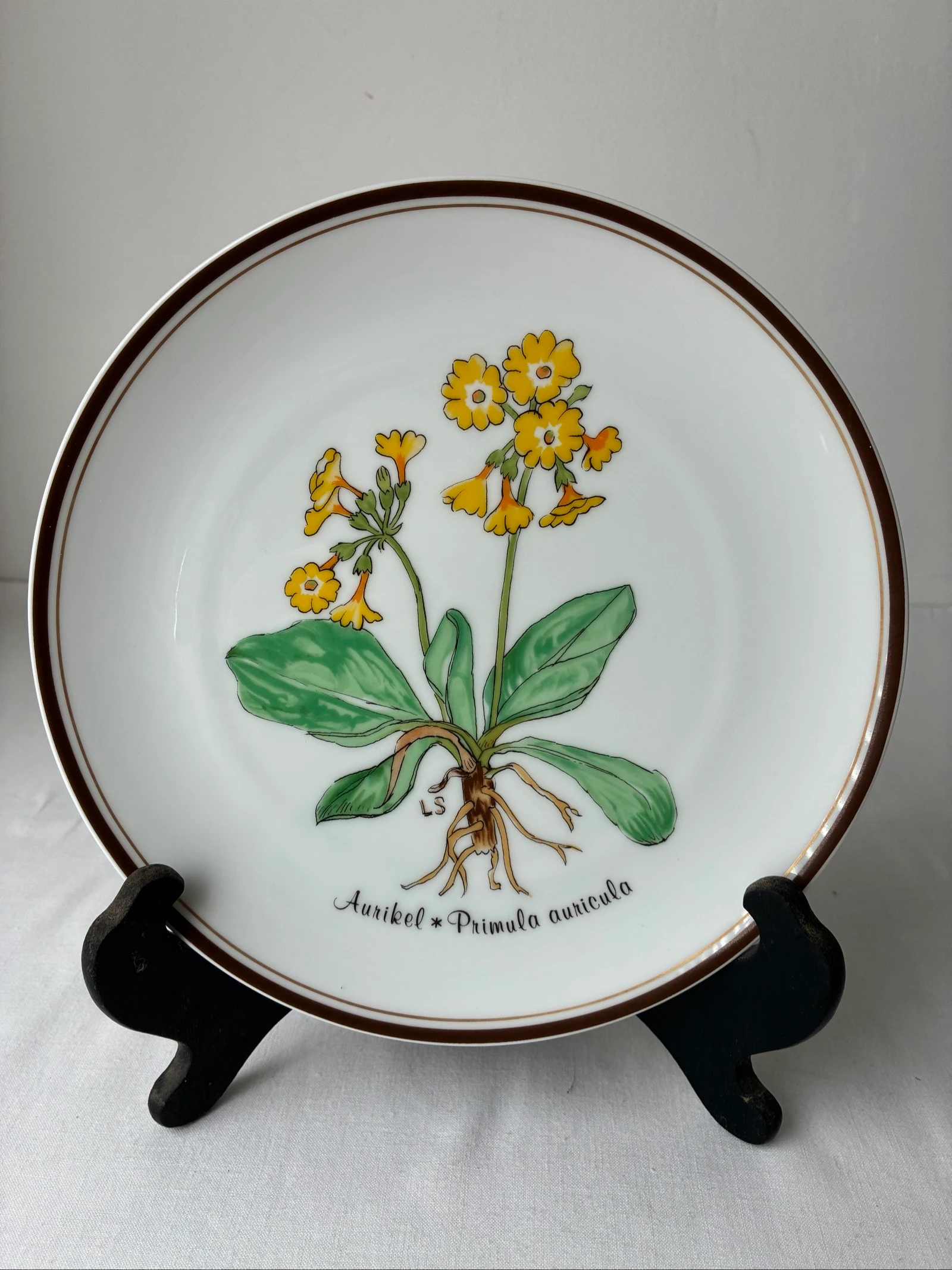 Rosenthal Classic Rose Vintage Wandbord – Aurikel / Primula auricula (Loki Schmidt 1978)